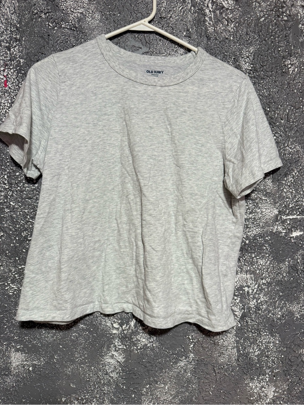 Old Navy Women's Heather Gray Short Sleeve Crew T-Shirt